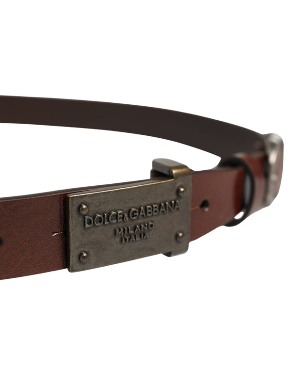 Dolce & Gabbana 100% Calf Leather belt in brown