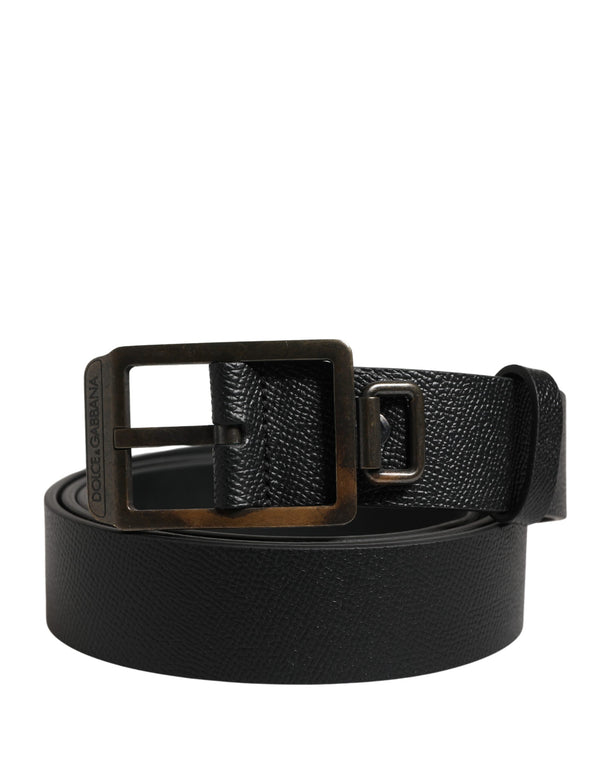 Dolce & Gabbana 100% Calf Leather belt in black