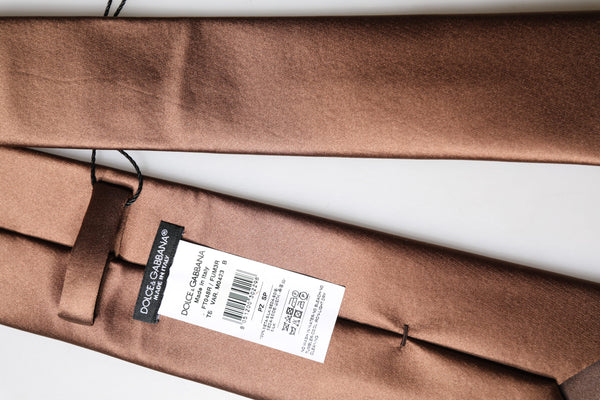 Dolce & Gabbana 100% Silk necktie in brown