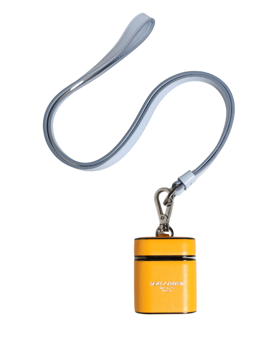 Dolce & Gabbana 95% Calf Leather airpods case in yellow