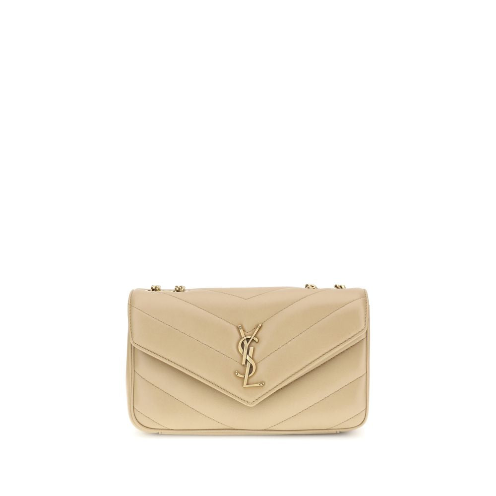 Beige Lamb Ovis Aries Shoulder Bag