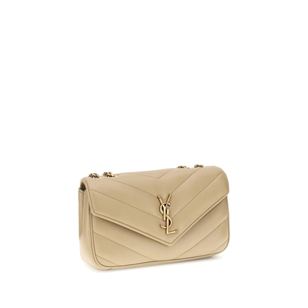 Beige Lamb Ovis Aries Shoulder Bag