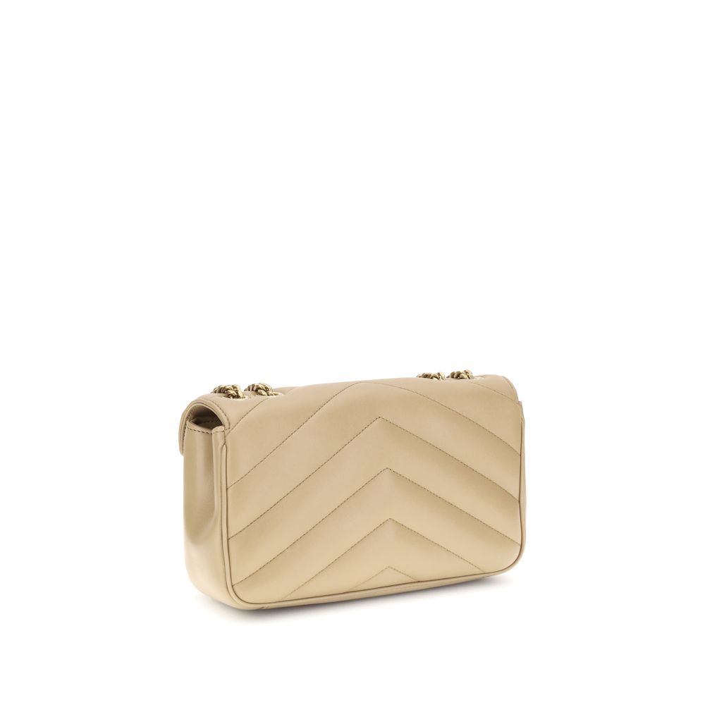 Beige Lamb Ovis Aries Shoulder Bag