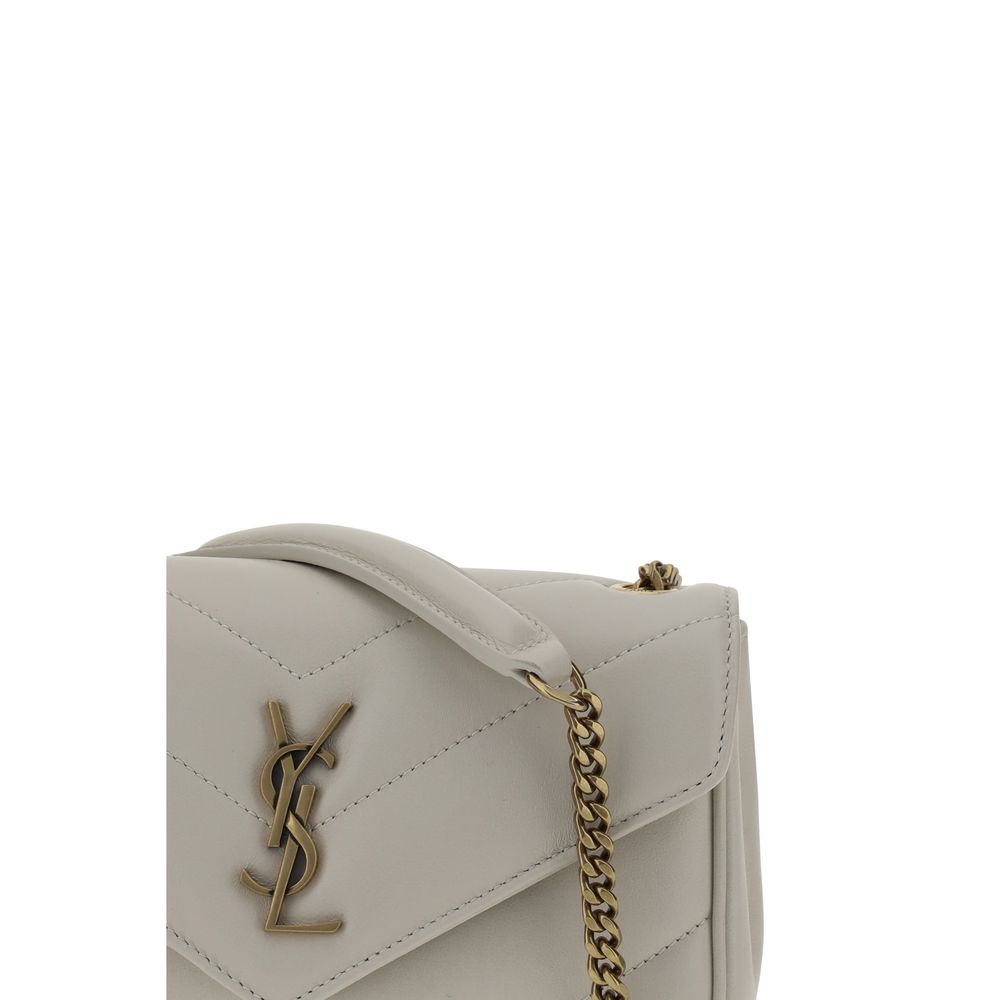 Saint Laurent 100% Lambskin shoulder bag in white — view 4