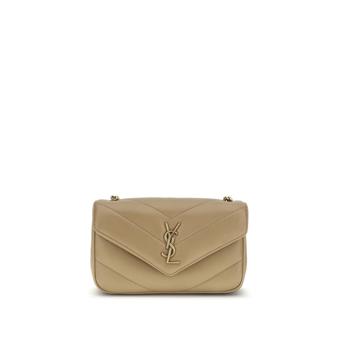 Saint Laurent 100% Lamb Ovis Aries shoulder bag in beige