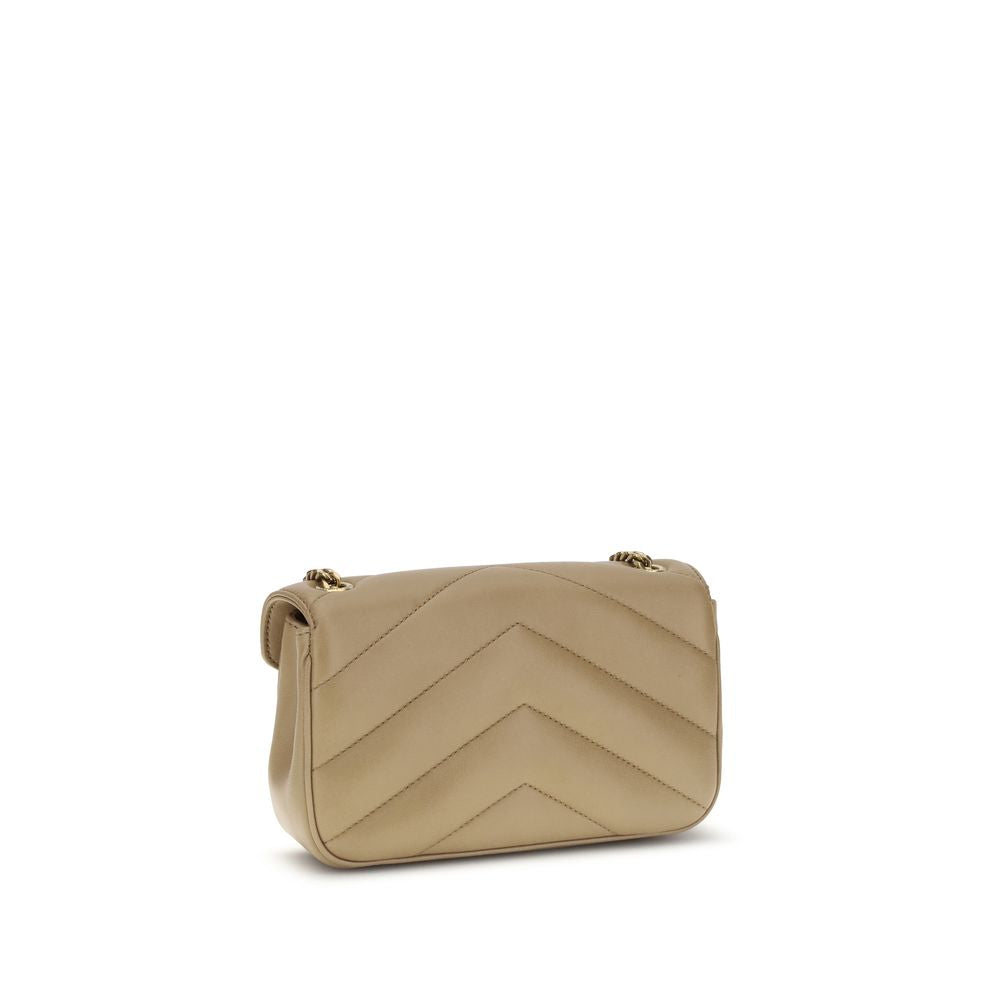 Beige Lamb Ovis Aries Shoulder Bag