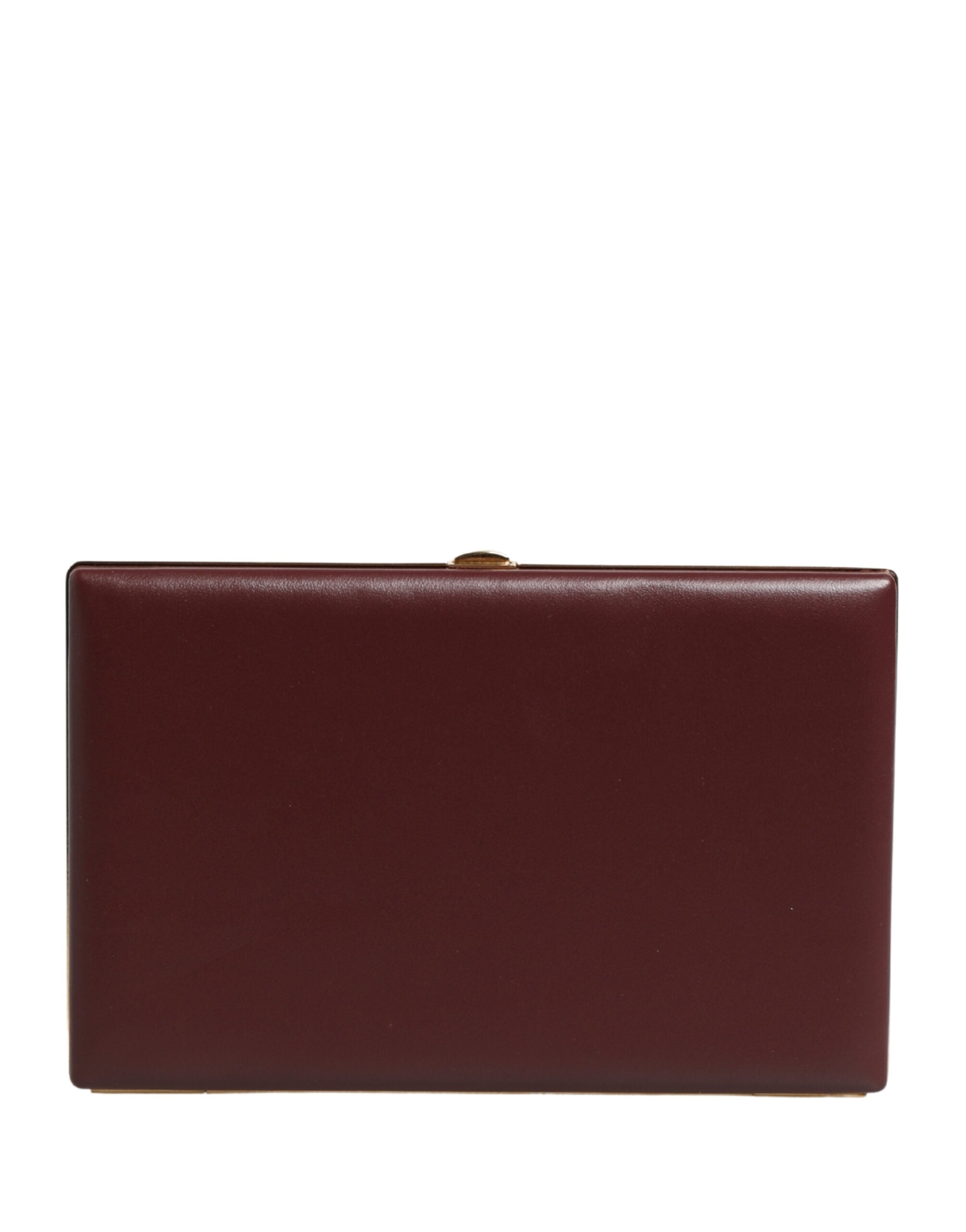 Brown Calfskin Leather Clutch Evening Women Purse Bag Calf