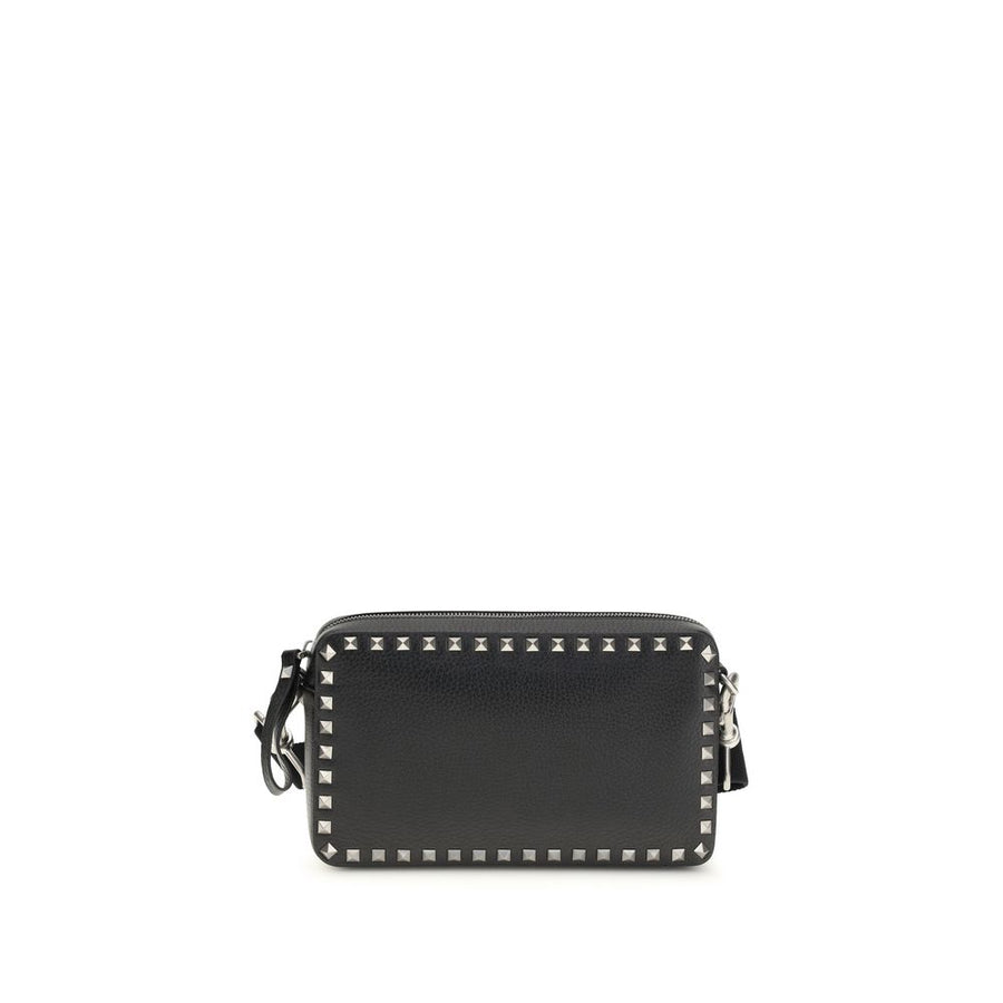 Valentino Garavani 100% Calf Leather Bos Taurus shoulder bag in black