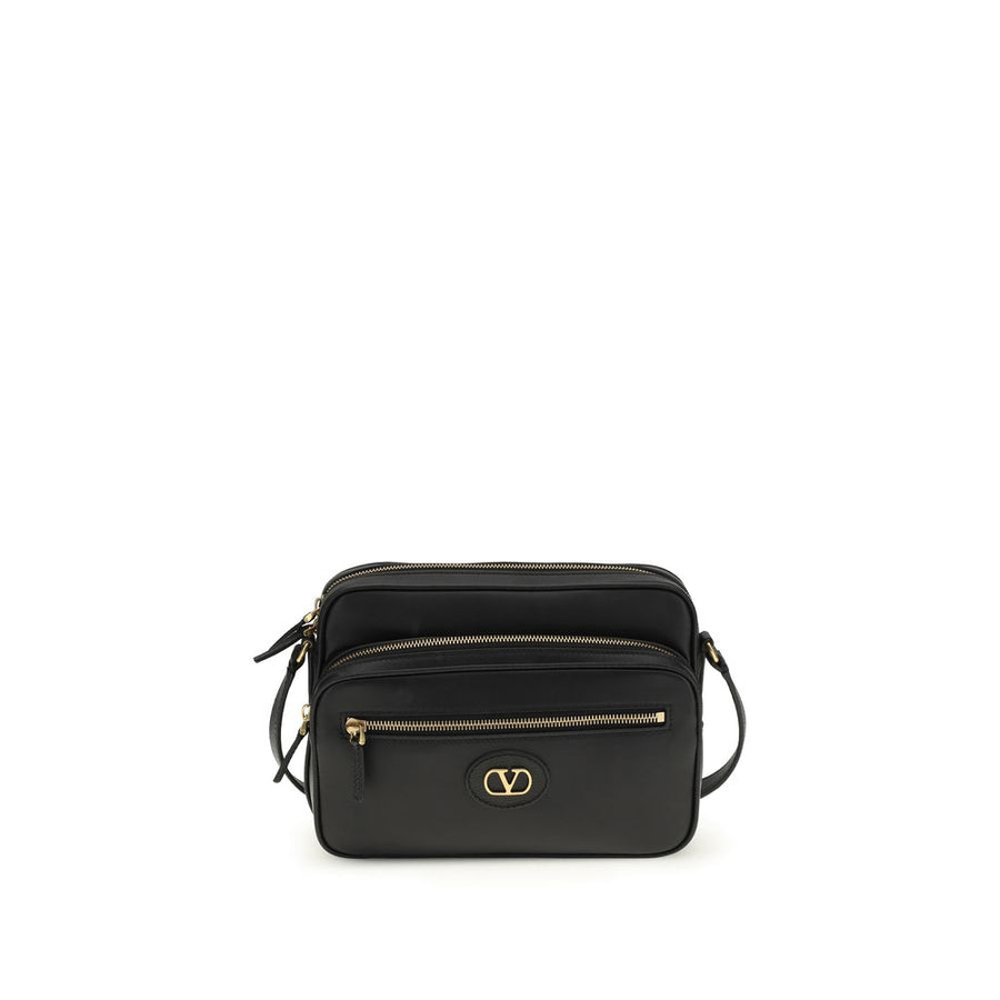 Valentino Garavani 100% Calf Leather Bos Taurus shoulder bag in black