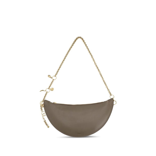 Chloé 100% Calf Leather Bos Taurus shoulder bag in gray