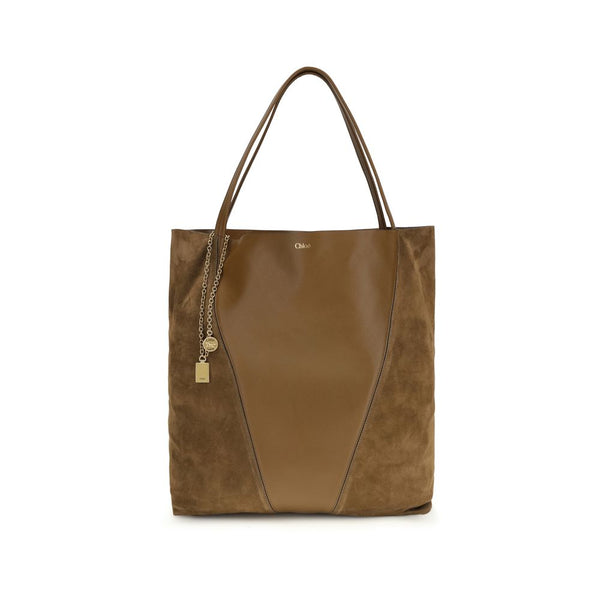 Chloé 100% Calf Leather Bos Taurus shoulder bag in brown