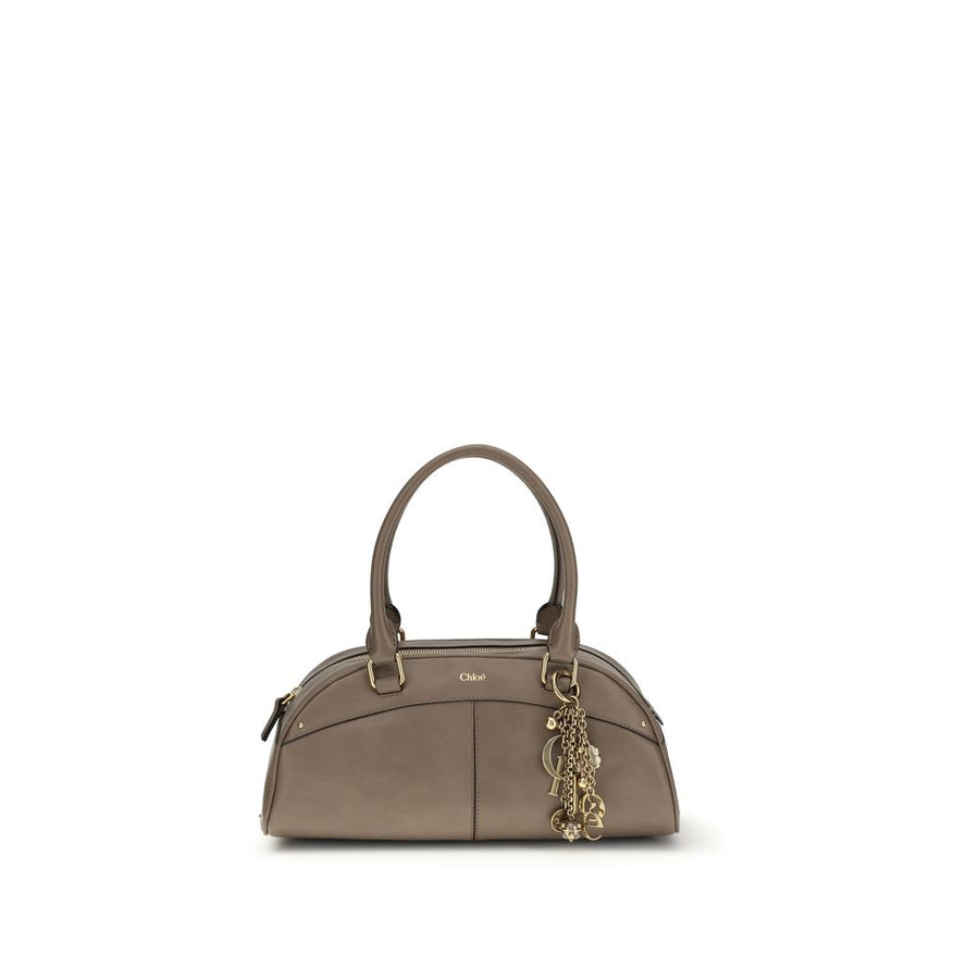Chloé 100% Calf Leather Bos Taurus shoulder bag in gray