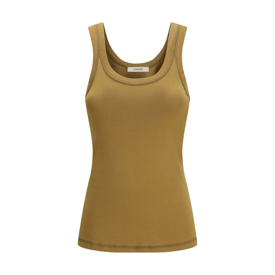 Lemaire 100% Cotton tank top in brown