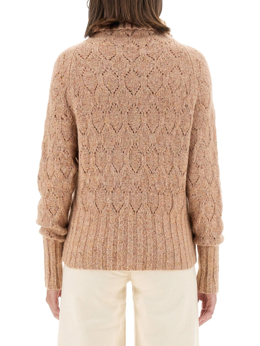 Turtleneck Shirt Brown Cotton Jumpers