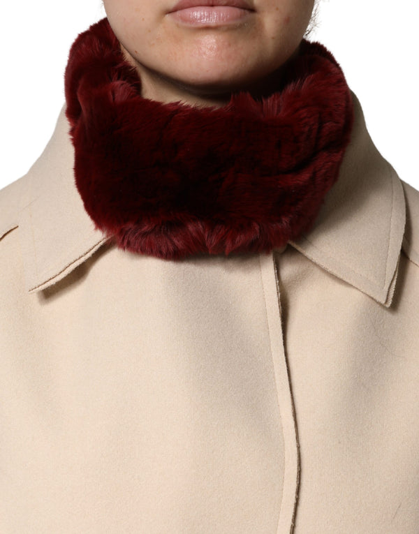 Dolce & Gabbana 100% Lamb Fur scarf in red