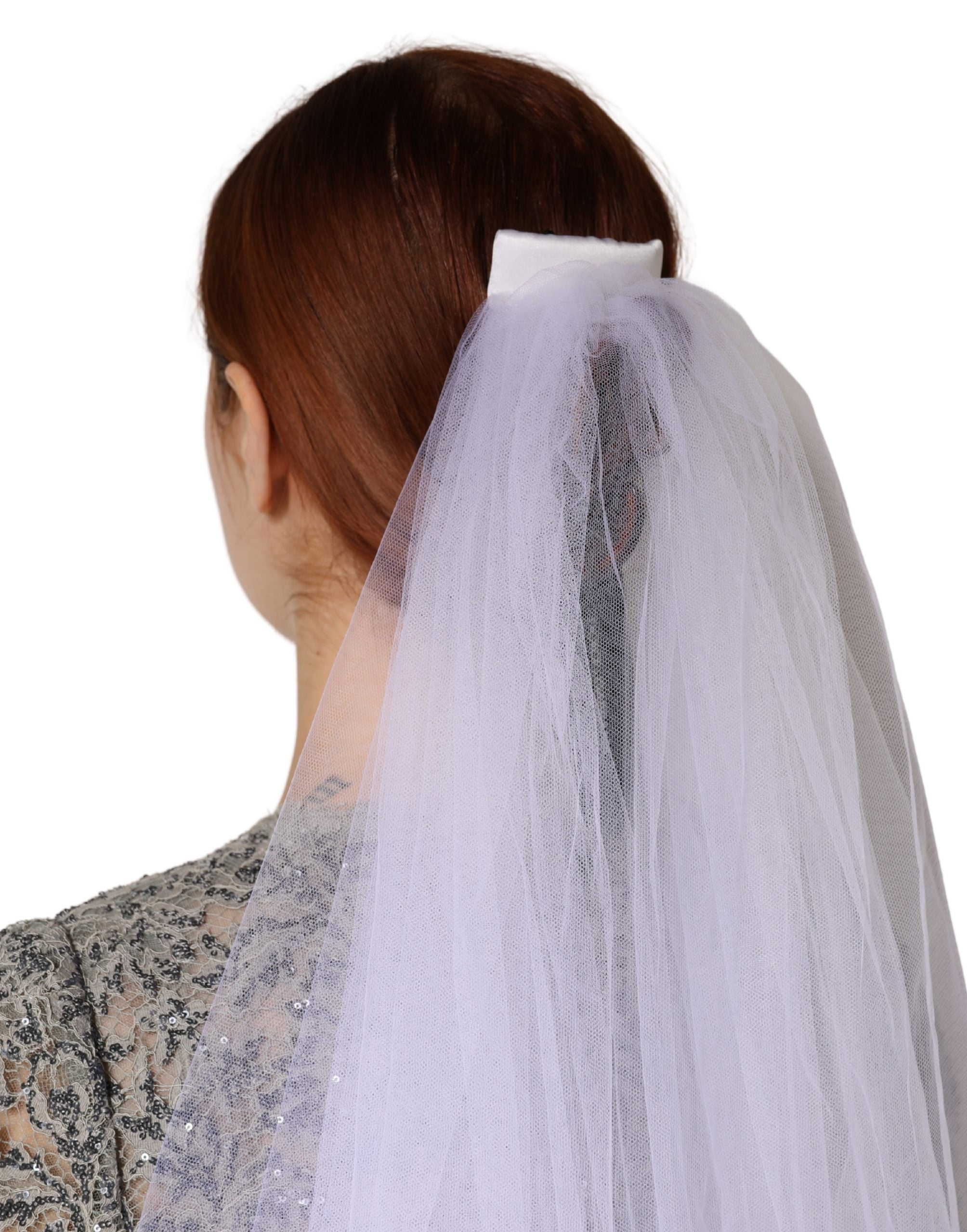 Dolce & Gabbana 80% Nylon veil in white — view 5