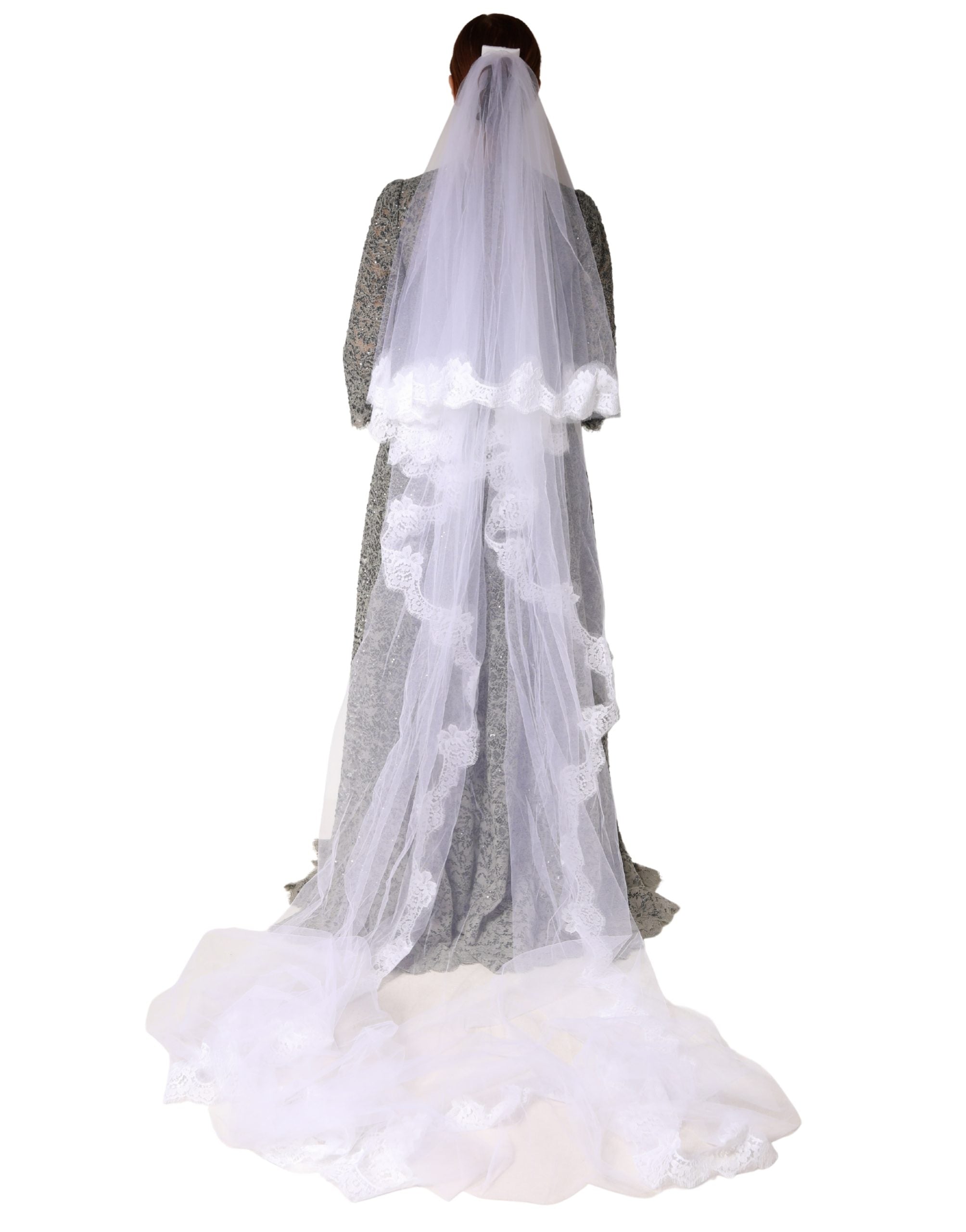 Dolce & Gabbana 80% Nylon veil in white — view 7
