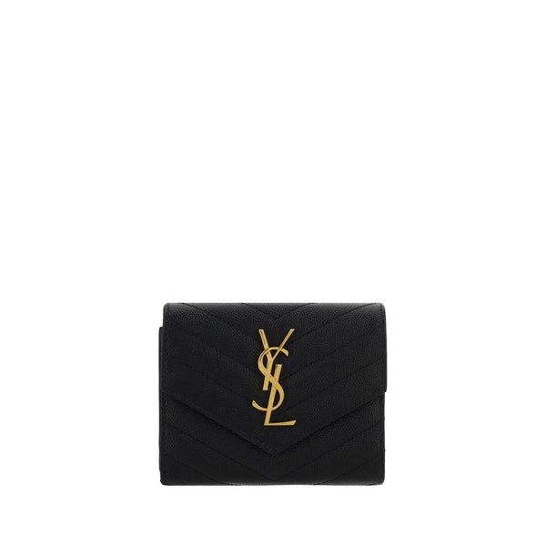 Saint Laurent 100% Calf Leather Bos Taurus wallet in black