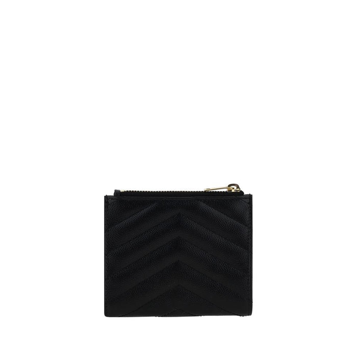 Saint Laurent 100% Calf Leather Bos Taurus wallet in black — view 2