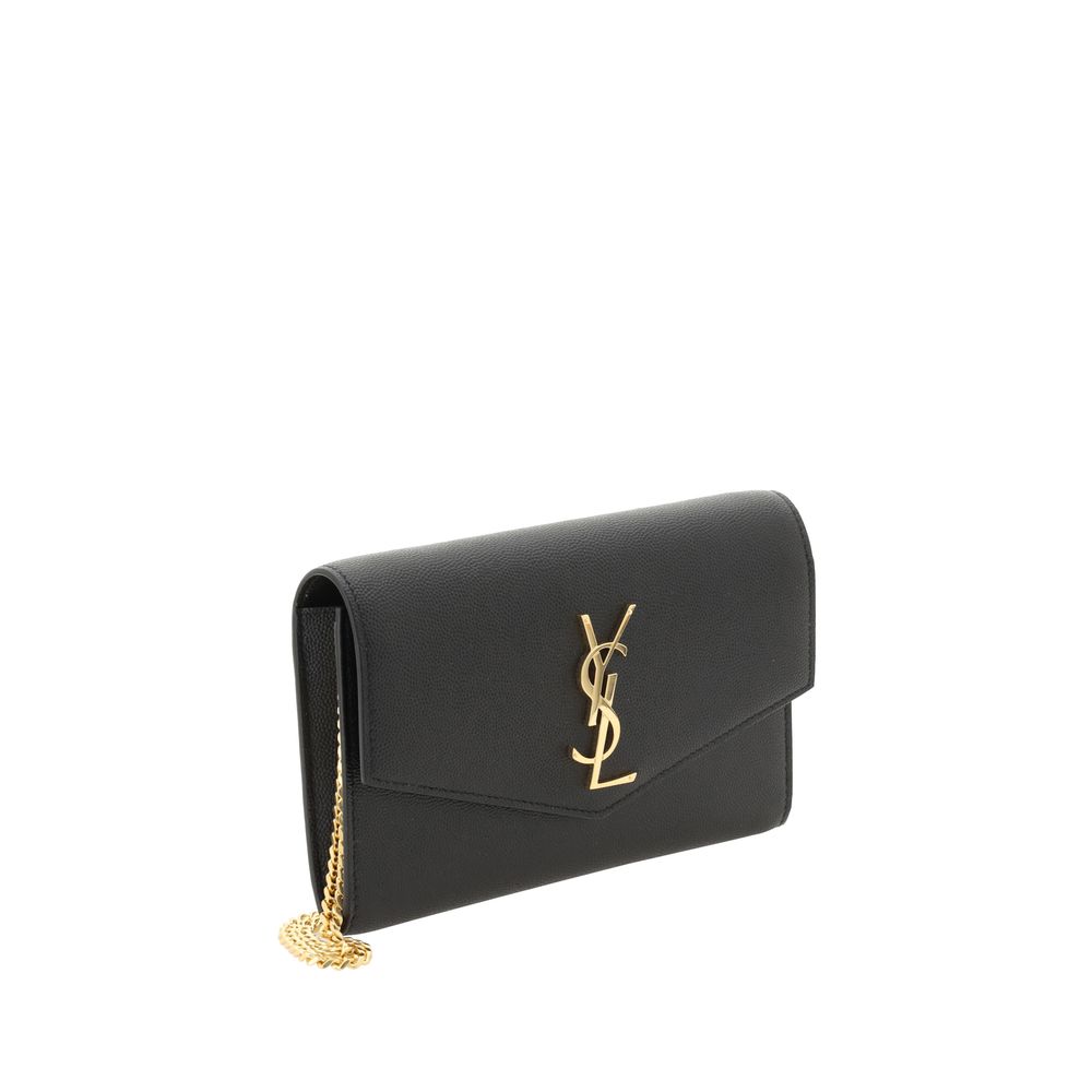 Saint Laurent 100% Calf Leather Bos Taurus wallet in black — view 2