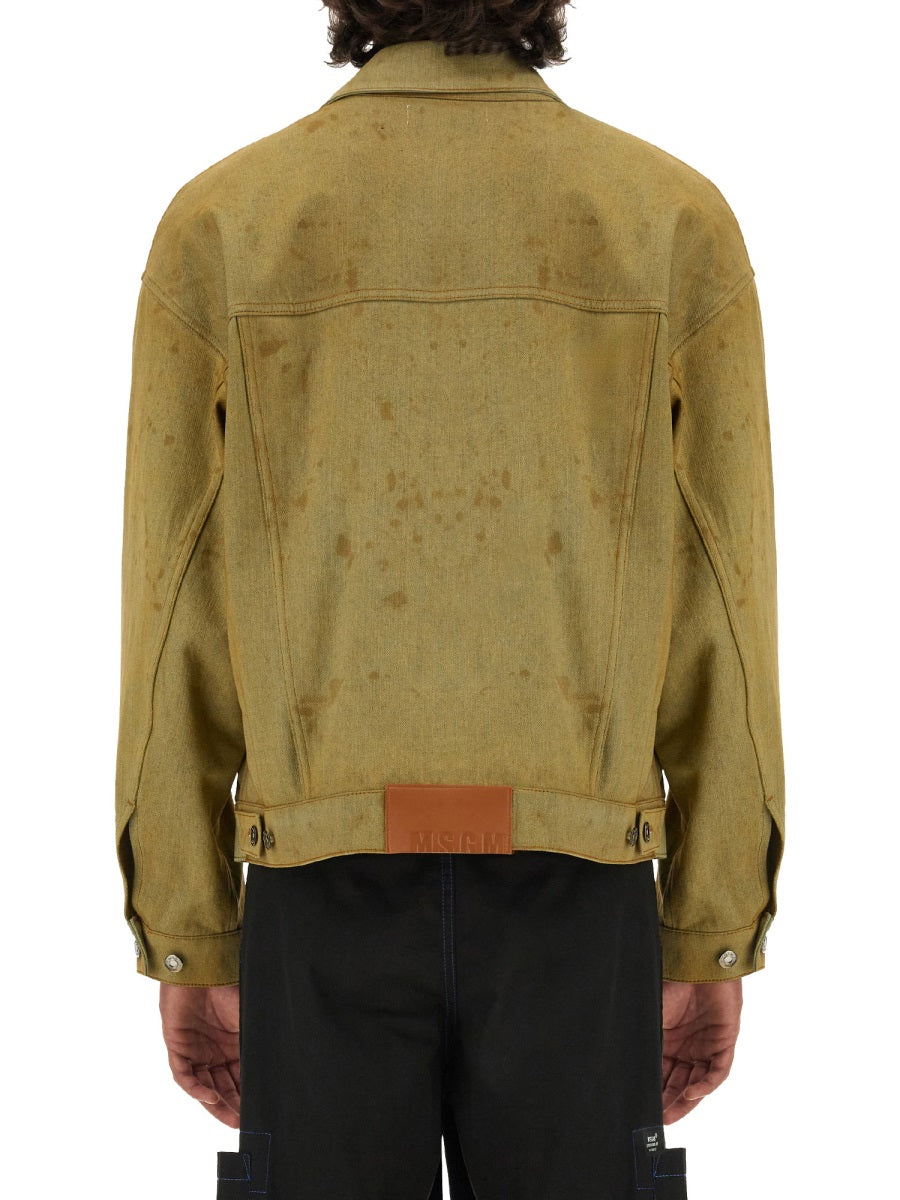 Denim Jacket Dyed Tea Cotton
