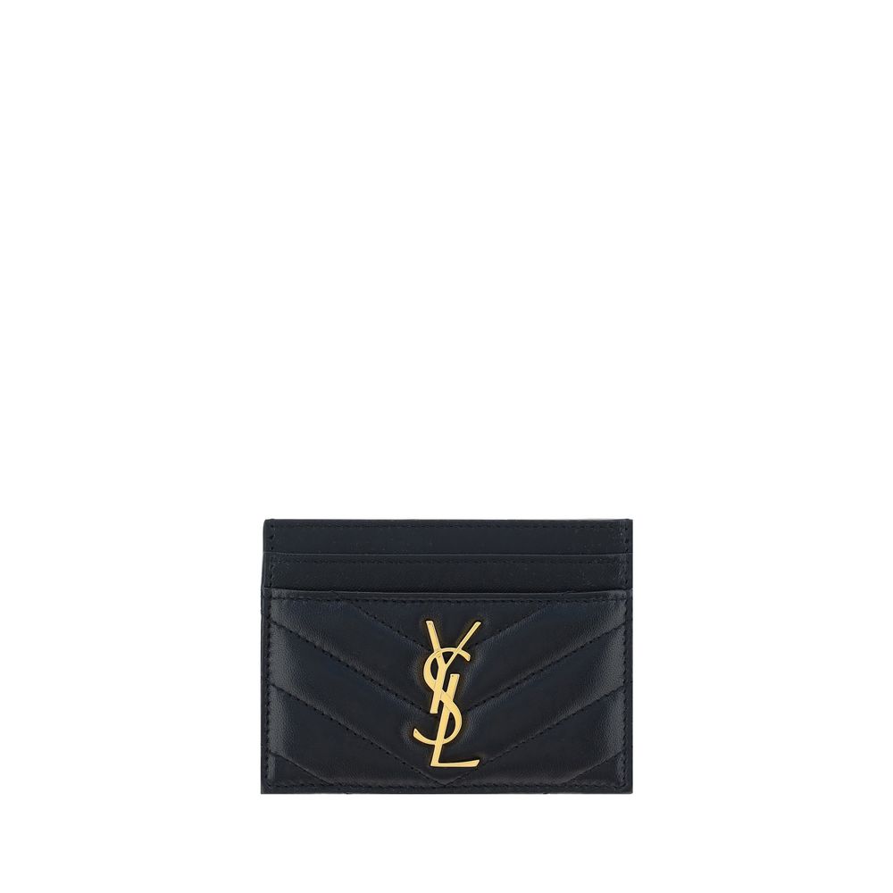 Saint Laurent 100% Lambskin card case in black
