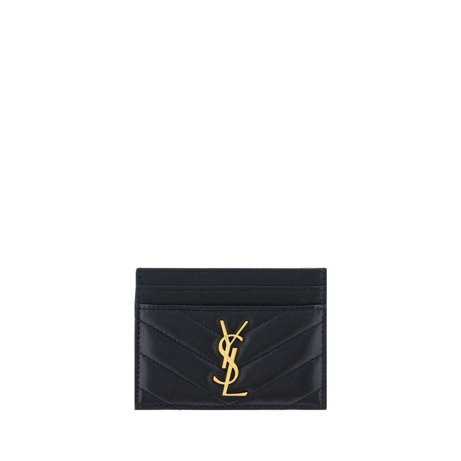Saint Laurent 100% Lambskin card case in black