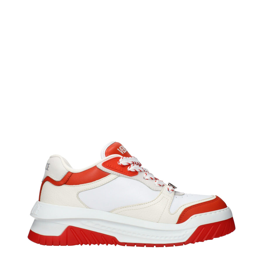 Versace Leather sneaker in white