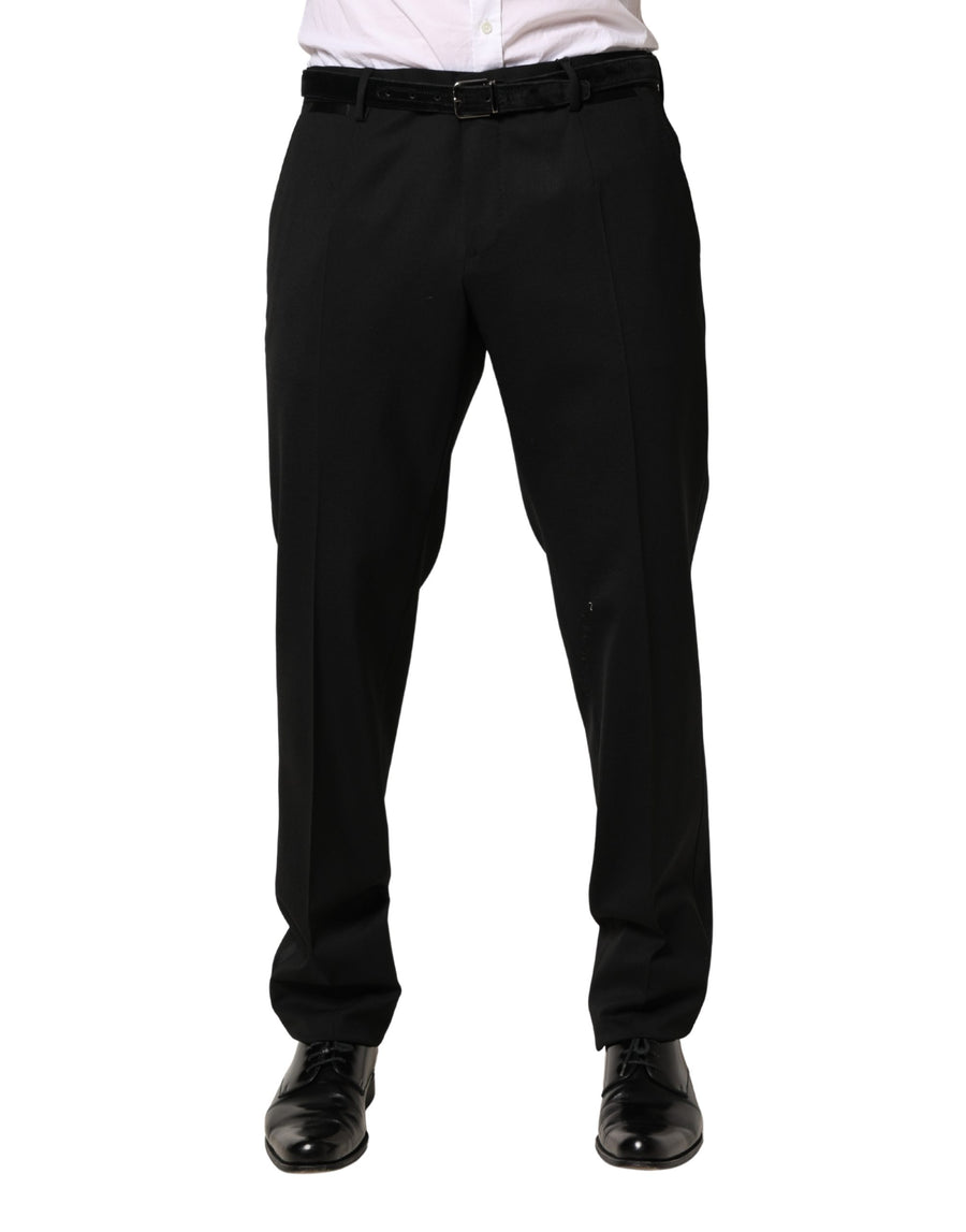 Dolce & Gabbana 100% Virgin Wool (body) trousers in black
