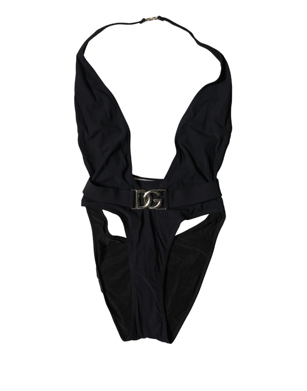 Dolce & Gabbana 75% Nylon one-piece swimsuit in black