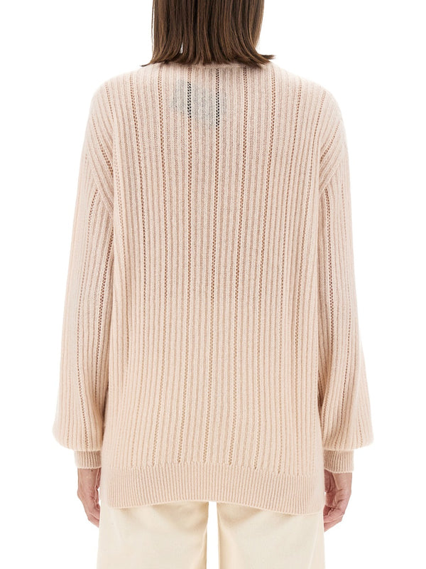 Cashmere Sweater Beige Silk Jumpers