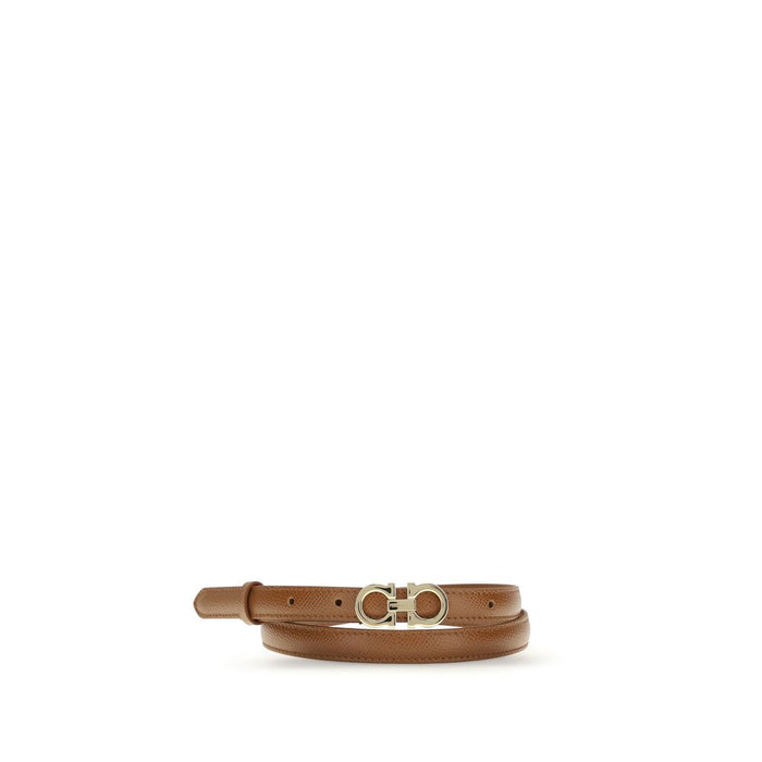 Ferragamo 100% Calf Leather Bos Taurus belt in beige