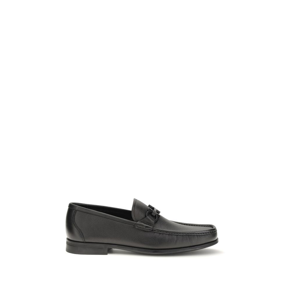 Ferragamo 100% Calf Leather Bos Taurus loafer in black