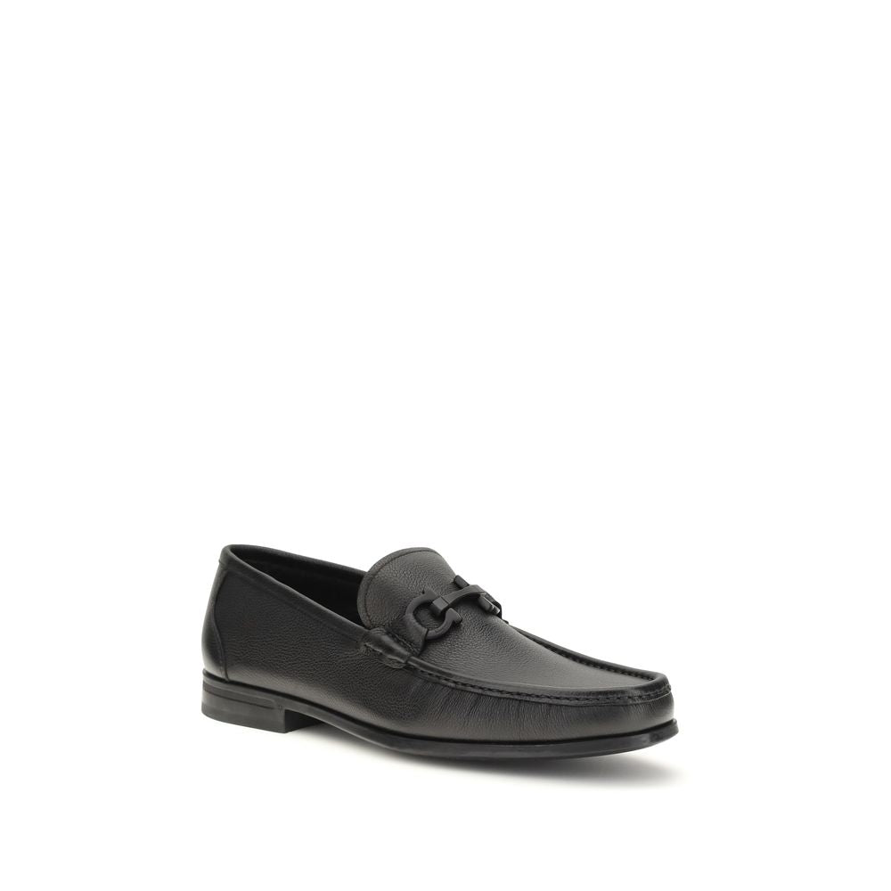 Ferragamo 100% Calf Leather Bos Taurus loafer in black — view 2