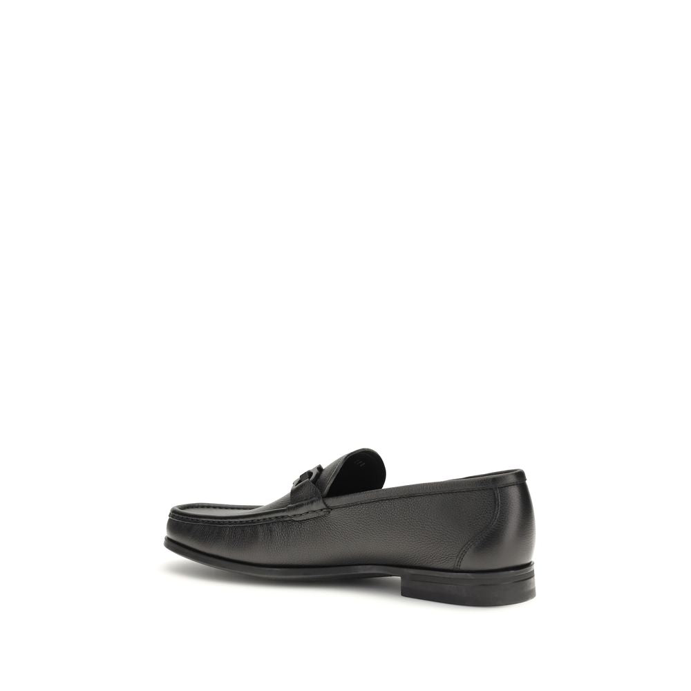 Ferragamo 100% Calf Leather Bos Taurus loafer in black — view 3
