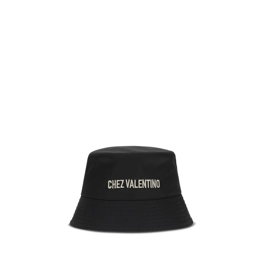 Valentino Garavani VA8Y2HGA11UND9RABB 30% Cotton bucket hat in black