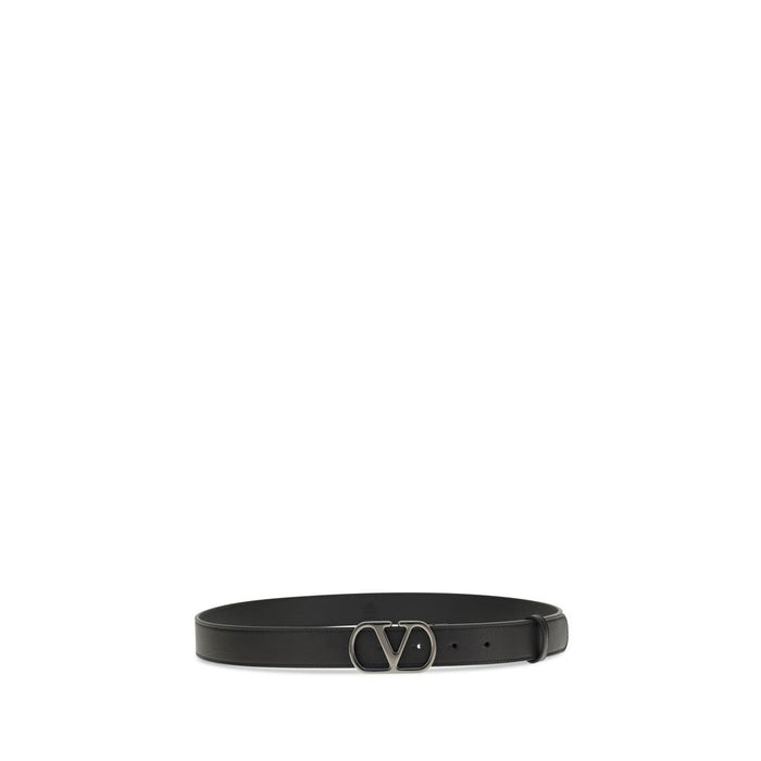 Valentino Garavani 100% Calf Leather Bos Taurus belt in black — view 2