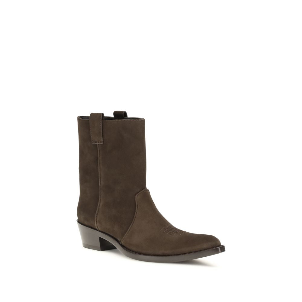 Khaite 100% Calf Leather Bos Taurus ankle boot in brown — view 2