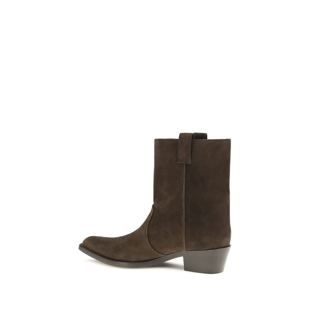 Khaite 100% Calf Leather Bos Taurus ankle boot in brown — view 3
