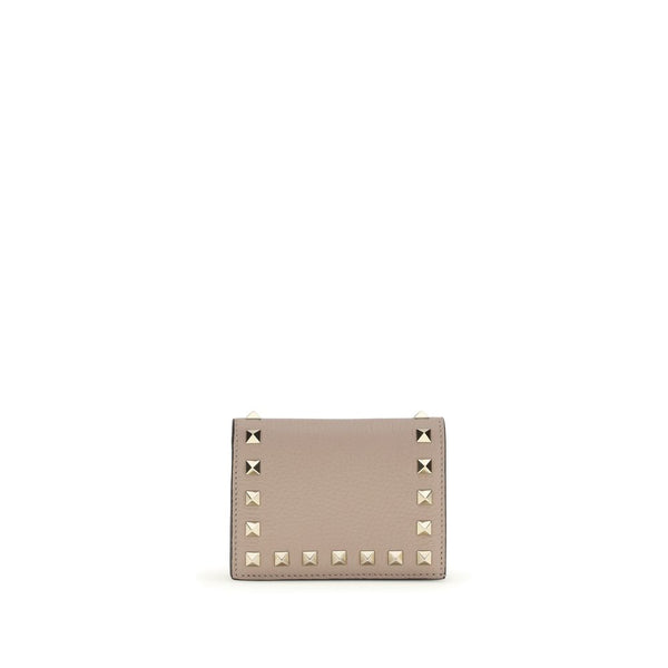 Valentino Garavani 100% Calf Leather Bos Taurus wallet in beige
