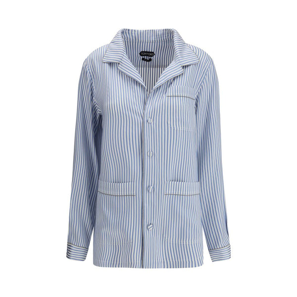 Tom Ford 100% Silk blouse in blue