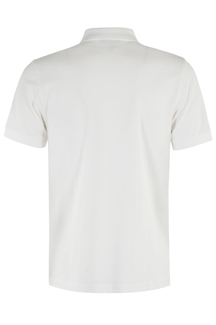 Polo Piquet White Cotone Elastan