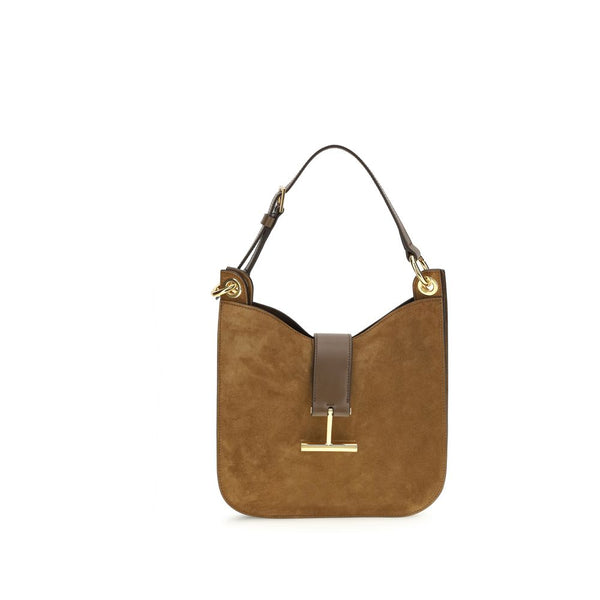 Tom Ford 100% Calf Leather Bos Taurus shoulder bag in brown