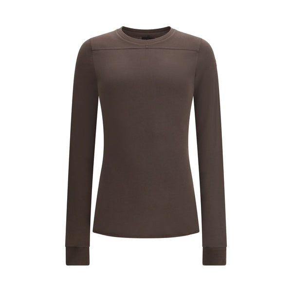 Moncler X Rick Owens 100% Cotton long-sleeve t-shirt in brown