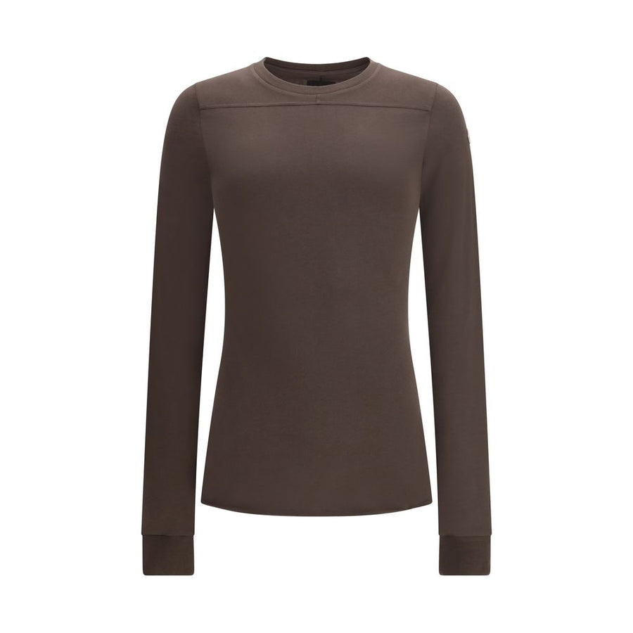 Moncler X Rick Owens 100% Cotton long-sleeve t-shirt in brown