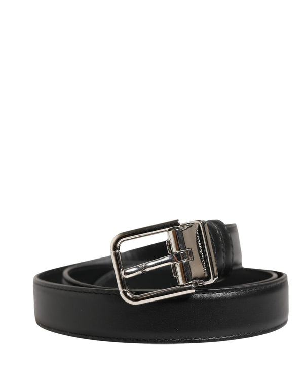 Dolce & Gabbana 100% Calf Leather belt in black