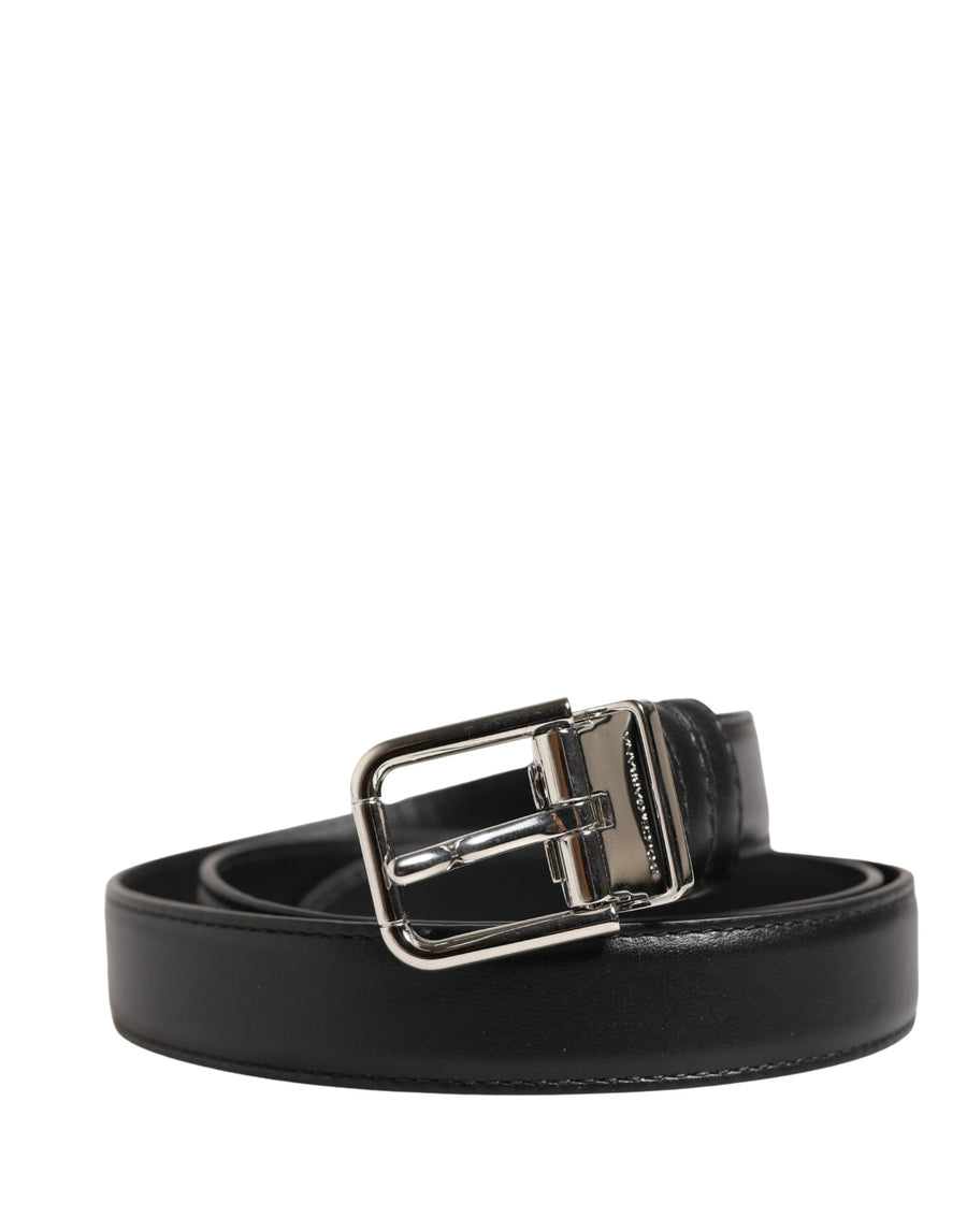 Dolce & Gabbana 100% Calf Leather belt in black