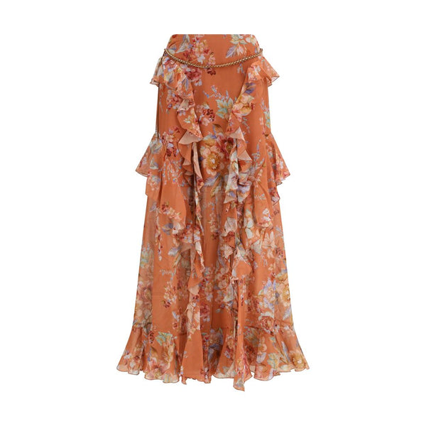 Zimmermann 77% Cotton skirt in orange