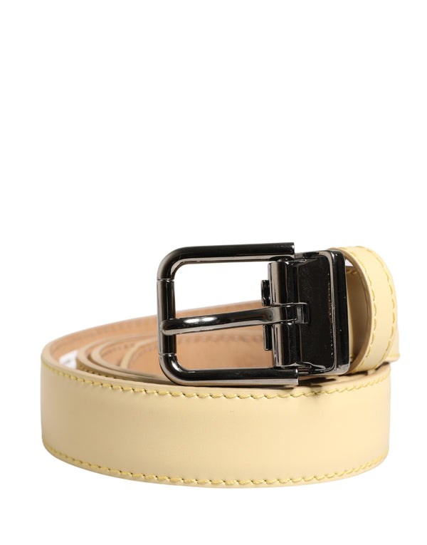 Dolce & Gabbana 100% Calf Leather belt in yellow