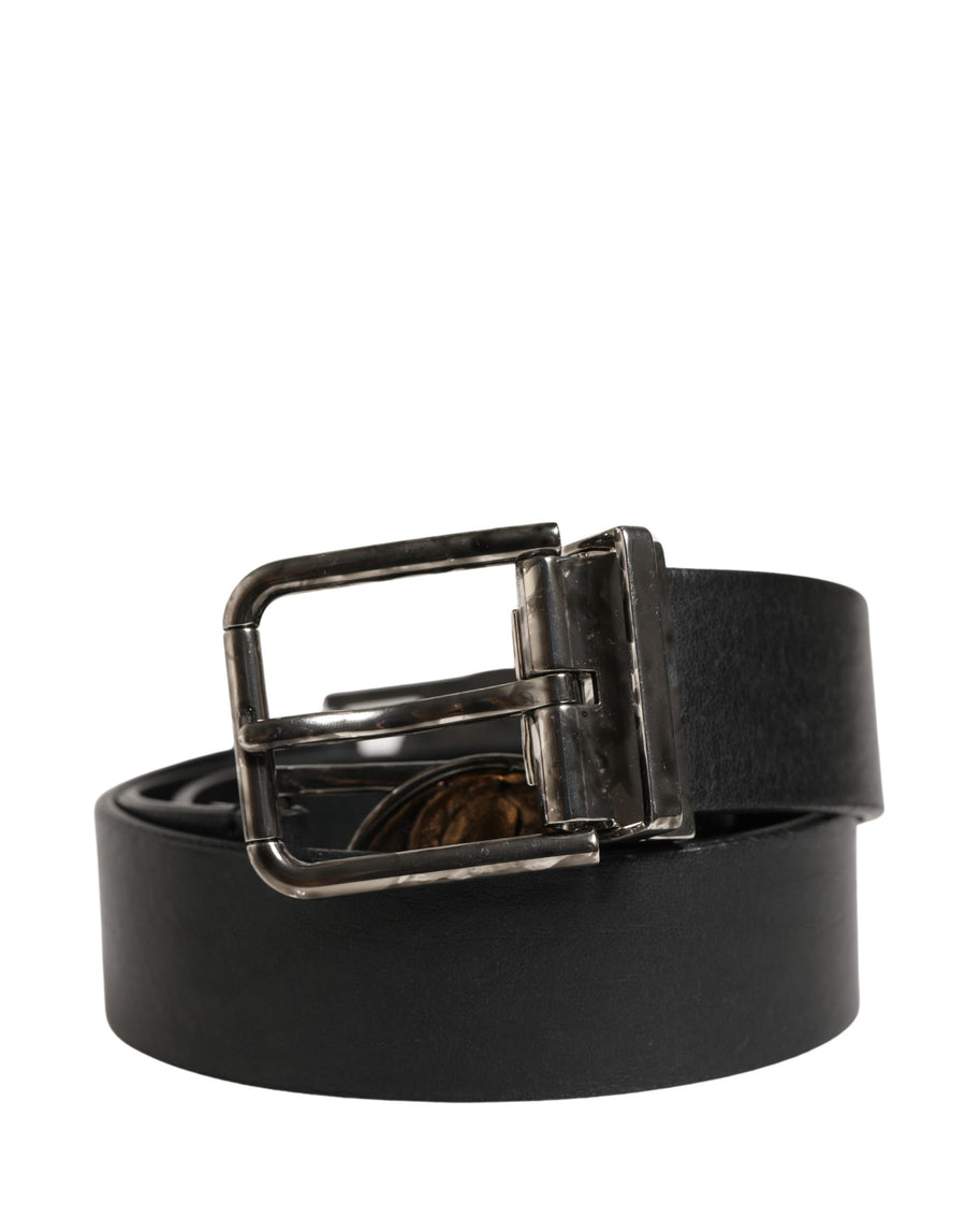 Dolce & Gabbana 100% Calf Leather belt in black